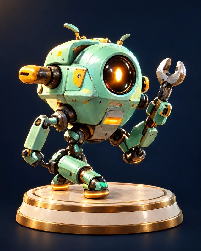 Concept art of the 1.1 hero Rivet